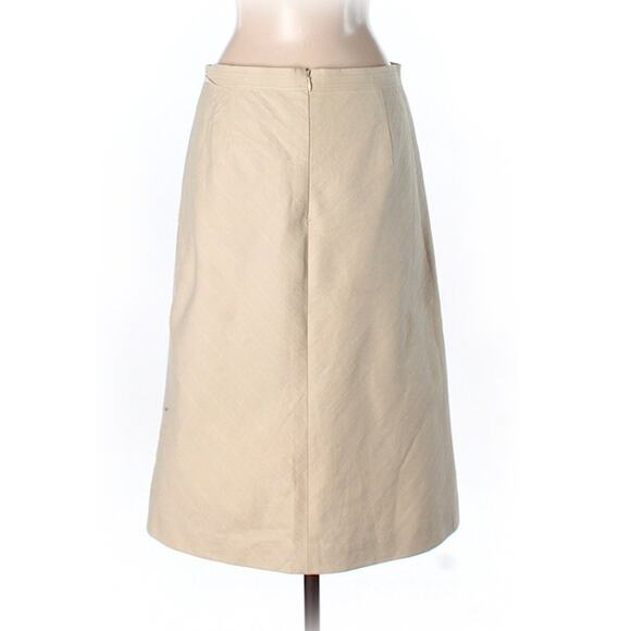 BCBGMAXAZRIA Y2K Minimalist Raised Print A-Line Nude Beige Cotton Skirt Size 4 - Picture 2 of 8